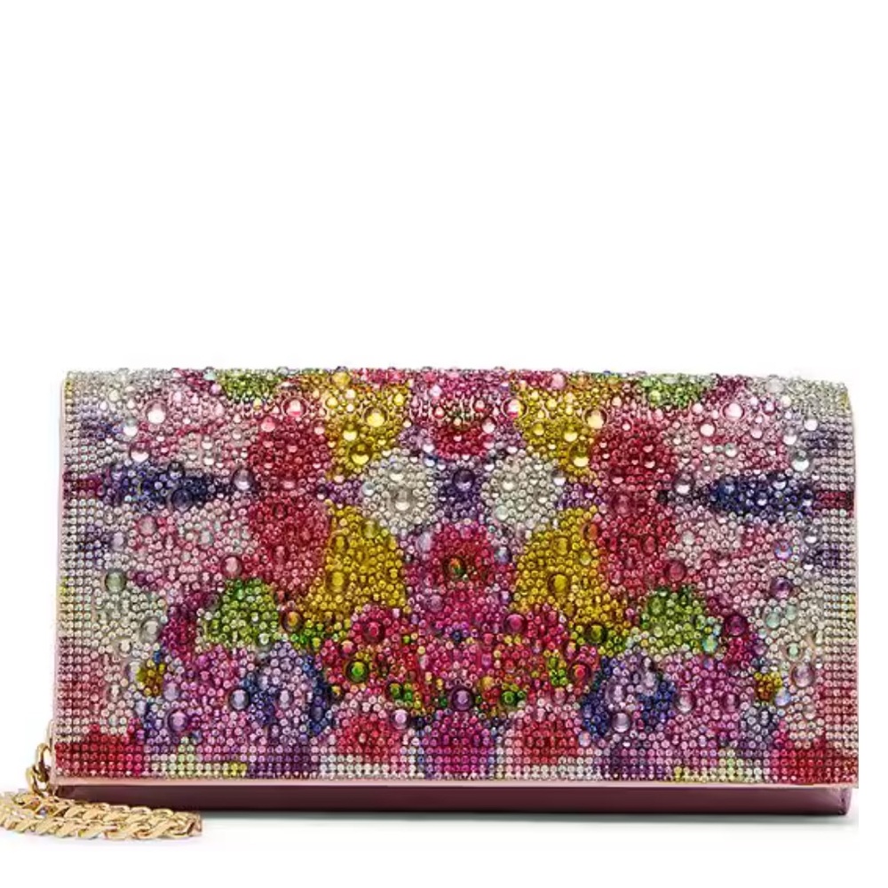 NEW Betsey Johnson
Flap Sparkler Floral Rhinestone Crossbody Bag In Kaleidoscope